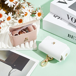 2Pcs 2 Colors PU Leather Pet Collar Couple Ring Boxes&nbsp;AJEW-DR0001-23