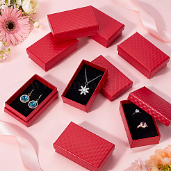 25Pcs Rhombus Textured Cardboard Jewelry Boxes&nbsp;CBOX-UN0001-01A