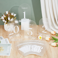20Pcs 20 Styles Acrylic Table Plate Display Decoration&nbsp;AJEW-DR0002-37