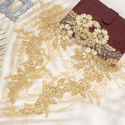 4Pcs 3D Flower Polyester Embroidery Lace Ornament Accessories&nbsp;DIY-GF0013-16