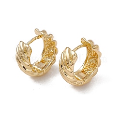 Rack Plating Brass Twist Thick Hoop Earrings for Women&nbsp;EJEW-F294-16G