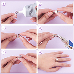 240pcs 8 styles 201 Stainless Steel Sew on Prong Settings&nbsp;STAS-UN0051-91