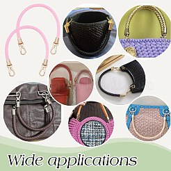 Imitation Leather Braided Round Cord Bag Handles with Zinc Alloy Clasps&nbsp;FIND-WH0126-941C-02