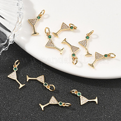 SHEGRACE Brass Micro Pave Cubic Zirconia Pendants&nbsp;XGRQ1U376-380G