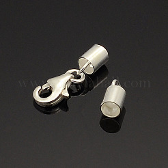 Rhodium Plated 925 Sterling Silver Lobster Claw Clasps&nbsp;STER-L018A-06