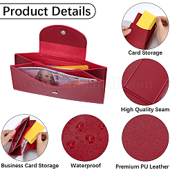 Rectangle PU Leather Credit Card Wallets&nbsp;AJEW-WH20054-291D