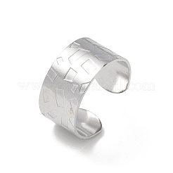 304 Stainless Steel Cuff Open Rings&nbsp;RJEW-D357-01P