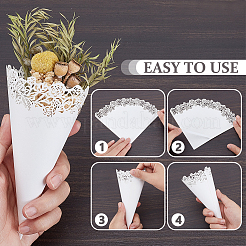 80Pcs Hollow Wedding Confetti Cones&nbsp;DIY-GA0009-59A