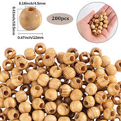 200Pcs Wood Beads&nbsp;WOOD-SP0001-59