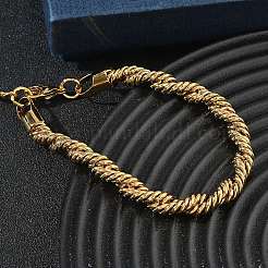 6MM 304 Stainless Steel Round Rope Chain Bracelets&nbsp;SA-CBA2696-25G