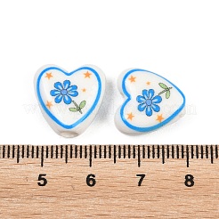 Floral Printed Porcelain Beads&nbsp;PORC-A033-01C