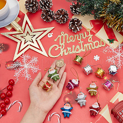 7 Styles Merry Christmas Plastic Pendants Decoration Set&nbsp;HJEW-BC0001-45