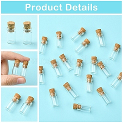 18Pcs Glass Jar Glass Bottle Bead Containers&nbsp;CON-FS0001-16