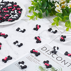 60Pcs 2 Colors Opaque Resin Cabochons&nbsp;RESI-SC0002-70