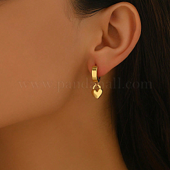 Elegant Stainless Steel Heart Hoop Earrings&nbsp;IX4549