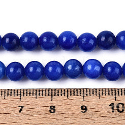 Dyed Natural Mashan Jade Round Beads Strands&nbsp;G-T139-6mm-67E