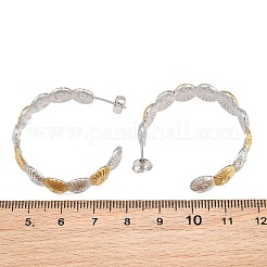 304 Stainless Steel Shell Shape Stud Earrings for Women&nbsp;SA-CBA45D5-32GP