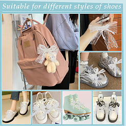 6Pcs 3 Styles Bowknot Resin Imitation Pearl Shoe Charms&nbsp;FIND-WR0011-81A
