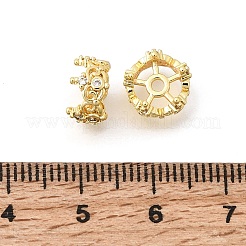Brass Micro Pave Clear Cubic Zirconia Spacer Beads&nbsp;KK-Z156-08G-03