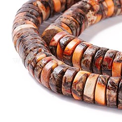 Assembled Synthetic Bronzite and Imperial Jasper Beads Strands&nbsp;G-I318-07
