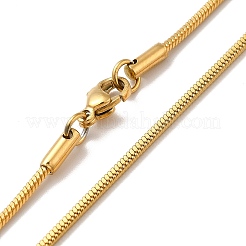 Ion Plating(IP) 304 Stainless Steel Square Snake Chain Necklaces&nbsp;STAS-A066-07-03G