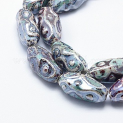 Eco-Friendly Glazed Porcelain Beads&nbsp;PORC-P027-D08