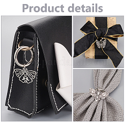 12Pcs 6 Styles Butterfly Tibetan Style Alloy Shoe Charms&nbsp;HJEW-AB00728