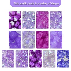 DIY Flower & Star Acrylic & ABS Plastic Imitation Pearl Beads Bracelets Making Kits&nbsp;DIY-FS0006-51
