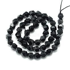 Natural Black Onyx Beads Strands&nbsp;G-S149-02-8mm