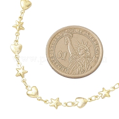 304 Stainless Steel Heart Star Link Chain Necklaces&nbsp;NJEW-JN05618