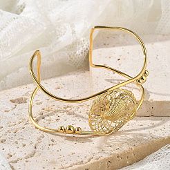 304 Stainless Steel Cuff Bangles for Women&nbsp;BJEW-Z091-05G-02