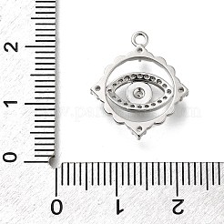 Brass Micro Pave Cubic Zirconia Pendants&nbsp;KK-Q048-23P