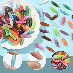 100Pcs Rice Imitation Gemstone Acrylic Beads&nbsp;OACR-SP0001-66
