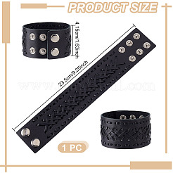 Braided Imitation Leather Cord Bracelets&nbsp;BJEW-WH0014-075B