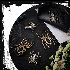 4Pcs 2 Styles Spider Shape Appliques&nbsp;DIY-WR0002-53