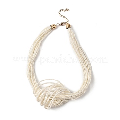 Bohemia Style Glass Seed Bead Multi-strand Necklaces&nbsp;NJEW-H063-02G