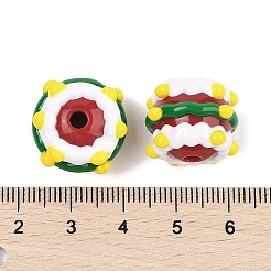 Christmas Theme Hand Painted Acrylic with Enamel Beads&nbsp;MACR-C006-01D