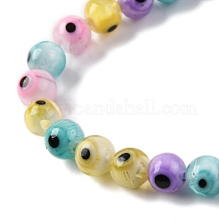 Handmade Evil Eye Lampwork Beads Strands&nbsp;LAMP-G164-09A