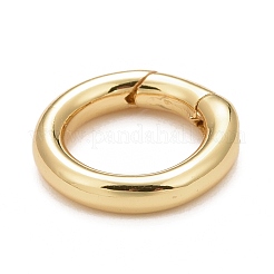 Rack Plating Brass Spring Gate Rings&nbsp;KK-M229-48G