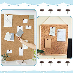 30Pcs Coffee Bean Shape Opaque Resin with Iron Drawing Pins&nbsp;AJEW-TADJ00003