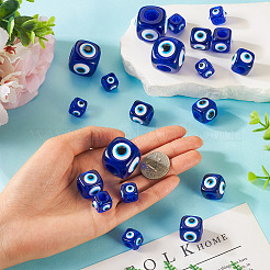 20Pcs 3 Styles Cube Resin Large Hole Beads&nbsp;RESI-TA0002-75