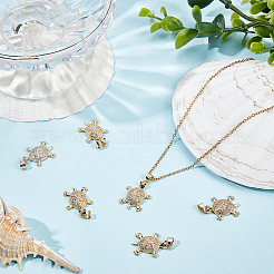 6Pcs Brass Micro Pave Cubic Zirconia Pendants&nbsp;KK-BBC0010-28
