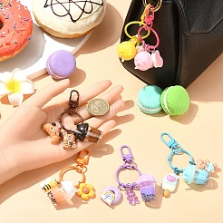 Milk Tea Cup Resin Pendant Decoration&nbsp;HJEW-YW00053-01