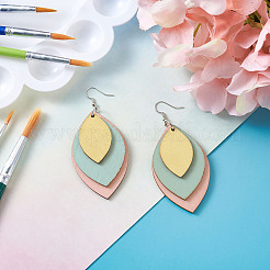 DIY Unfinished Wooden Pendant Earring Making Kits&nbsp;DIY-YS0001-16