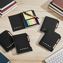 Paper Spiral Notebook Set with Sticky Notes & Pen&nbsp;AJEW-WH0410-360
