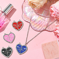 4 Sets 4 Colors Alloy Enamel Split Pendant&nbsp;ENAM-FP0001-48