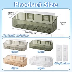 Rectangle Acrylic Wall Mounted Holders for Bathroom&nbsp;AJEW-FZC0003-02C