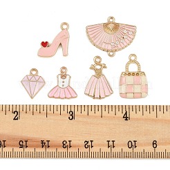 12Pcs 6 Styles Alloy Pendants&nbsp;ENAM-FP0003-12