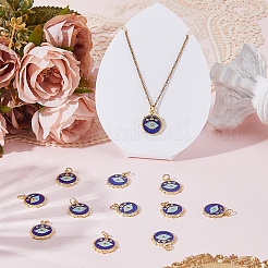 12Pcs Brass Micro Pave Cubic Zirconia Pendants&nbsp;KK-BBC0023-03