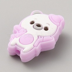 Bear Food Grade Eco-Friendly Silicone Focal Beads&nbsp;SIL-SZC0008-04E